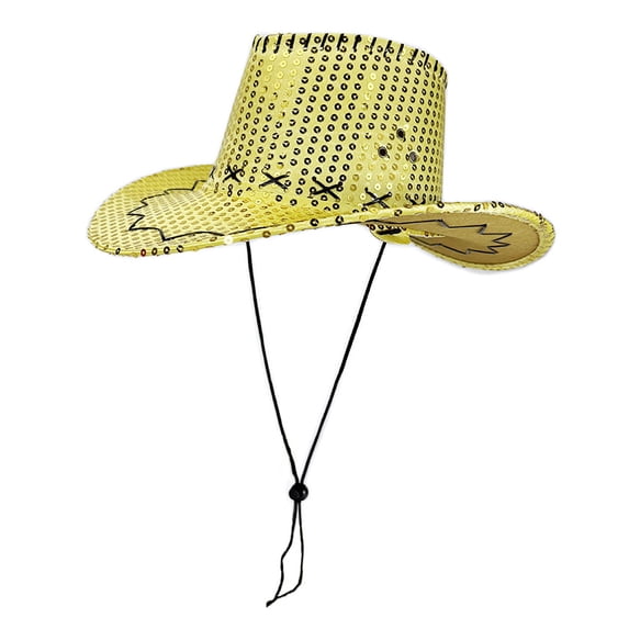 Wdgfv Stylish Western Cowboy Hat for Themed Events and Casual Accessory Yellow One Size
