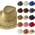 thumbnail image 1 of Wdgfv Suede Kid's Cowboy Hat Western Cowboy Cowgirl Hat Suede Texture with Adjustable Cord Wide Brim for Sun One Size, 1 of 3