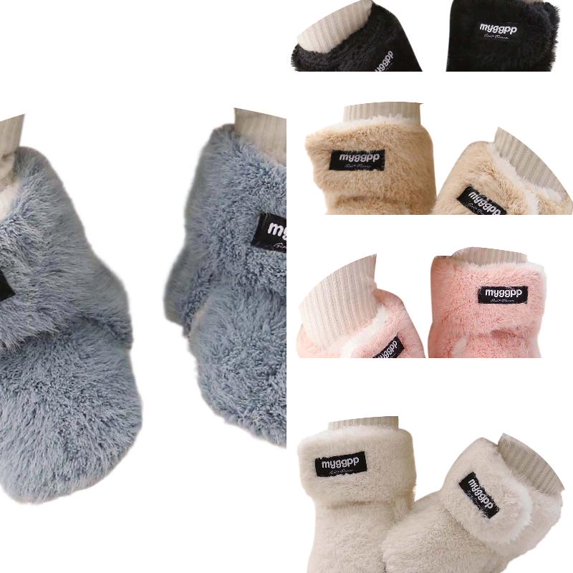 Wdgfv Thick Lined Baby Cotton Boots, Fluffy Plush Adjustable Strap Pre-Walker Shoes, Anti- Soft Sole Warm Winter Toddler House Slipper Booties 13