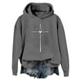 thumbnail image 1 of Wdgfv Thick Warm Hoodie for Women Women's Fashion Casual Crew Neck Print Hoodie for Stylish Comfort and, 1 of 4