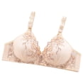 thumbnail image 1 of Wdgfv Thin Wireless Embroidered Floral Bra for Women Comfortable Breathable Everyday T-Shirt Support Light Yellow 38, 1 of 3