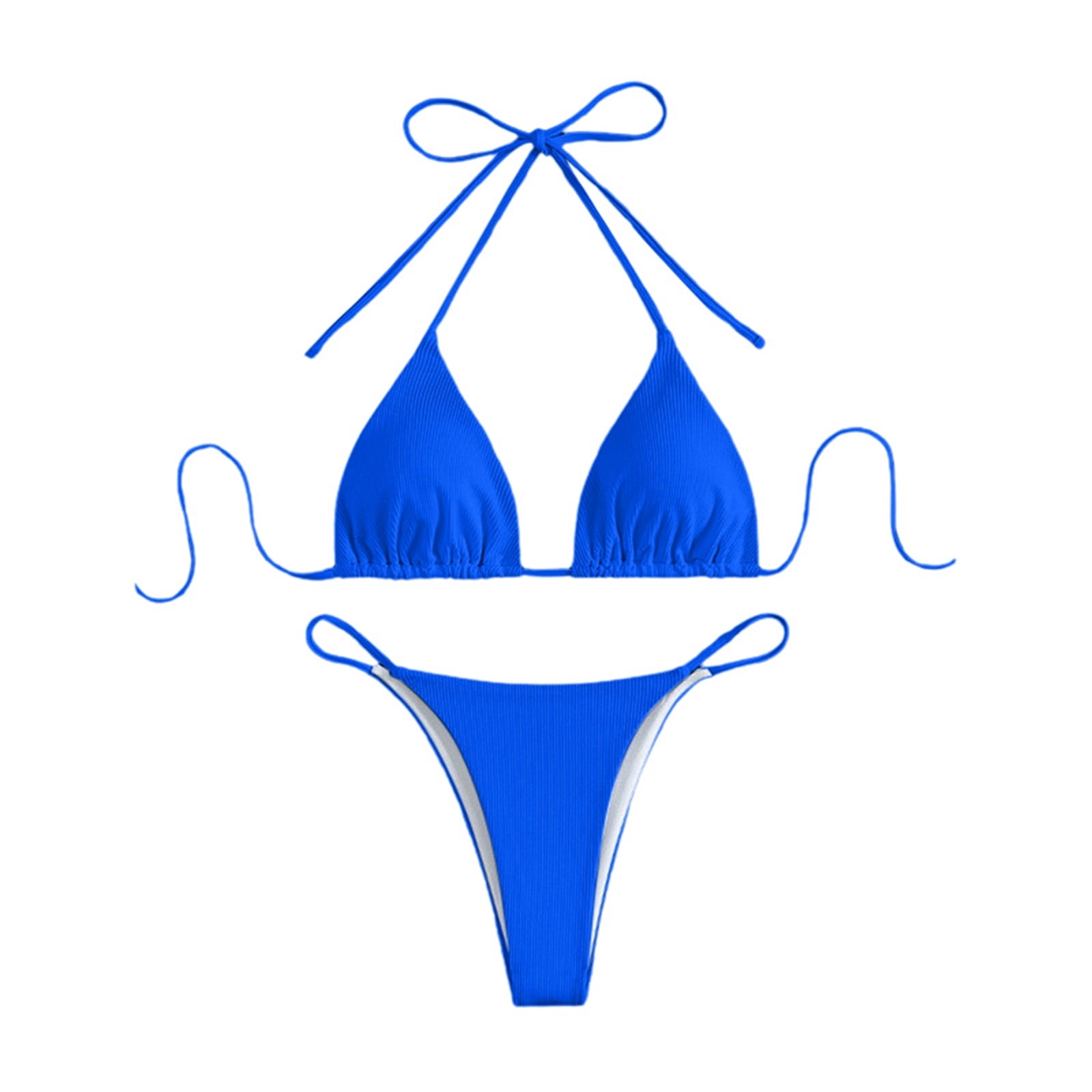 Wdgfv Thong Bikini Sets for Women - Brazilian Micro String Bikinis Two ...