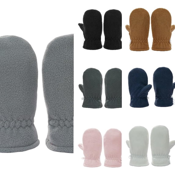 Wdgfv Toddler Winter Mittens Lined with Easy-on Baby Boy Girls Warm Gloves Outdoor 6-24 Months