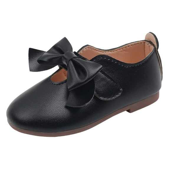 Wdgfv Toddler/Little Girl Mary Jane Dress Shoes Casual on Ballet Flat Black 25