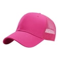 thumbnail image 1 of Wdgfv Trucker Hat Baseball Cap Structured Plain Design 6 Panel, Adjustable Size Hot Pink One Size, 1 of 3