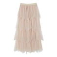 thumbnail image 1 of Wdgfv Tulle Skirts for Women 2026 Spring Fashion Elastic High Waisted Tiered Flowy Fairy A-Line Casual Maxi Long Skirt, 1 of 5