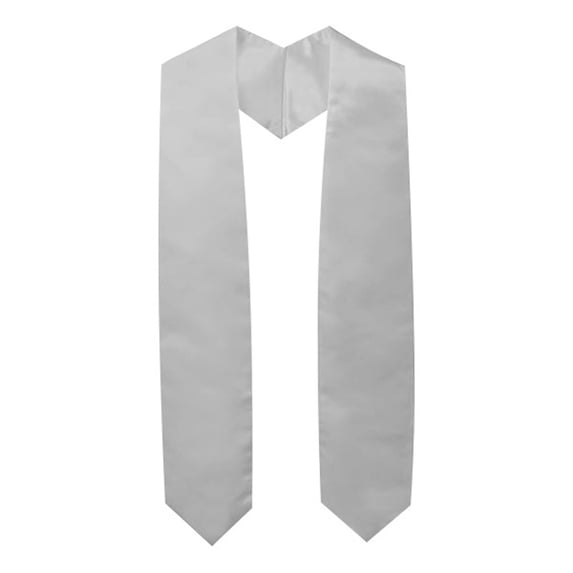 Wdgfv Unisex Adult Plain Graduation Stole 60"/72" Grey One Size