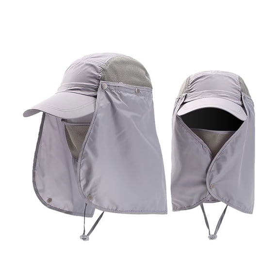 Wdgfv Unisex Breathable Sun Bucket Hat for Outdoor Sports Fishing Hiking Adjustable Lightweight Daily Wear Full Face Coverage Light Gray One Size