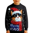 thumbnail image 1 of Wdgfv Unisex Kids Girls Boys Christmas Sweater Animals 3D Graphic Funny Long Sleeve Crewneck Holiday Pullover Sweatshirt Black 5-6 Years, 1 of 5