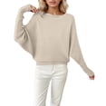thumbnail image 1 of Wdgfv Vacation Pullover Sweater for Women Oversized Batwing Sleeve Pullover Sweater Soft Knitted Turtleneck Top Casual Winter Fashion Comfortable, 1 of 4
