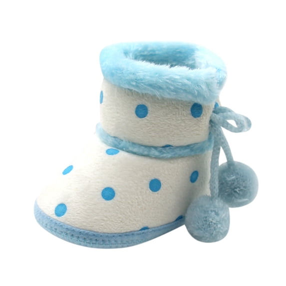 Wdgfv Warming Booties Shoes Soft Sole Toddler Boots for Boys Girls Winter Snow Booties Blue 14