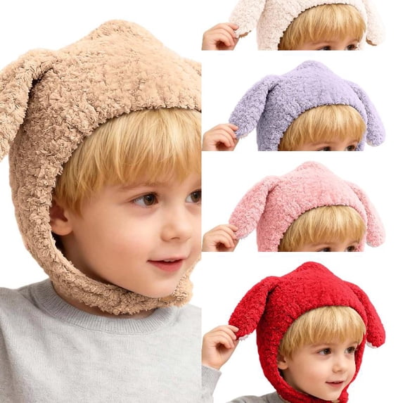 Wdgfv Winter Baby Earflap Hat With Adorable Soft Knitted For Boys And Girls Cozy Warm Toddler Cap 6 Months-3 Years