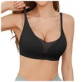 thumbnail image 1 of Wdgfv Wireless Push Up Bras for Women Full Coverage Seamless Bra No Underwire Supportive Everyday Comfortable T Shirt Bralette Black L, 1 of 6