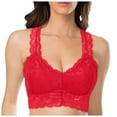 thumbnail image 1 of Wdgfv Women Floral Lace Bralette Padded Breathable Sexy Racerback Lace Bra RD1 XL, 1 of 5