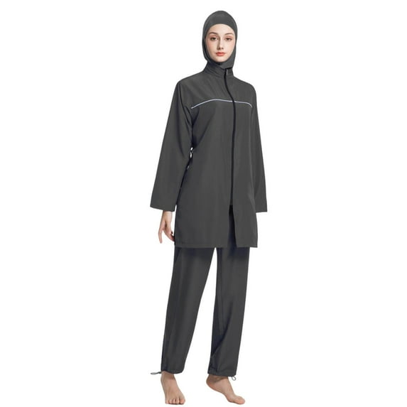 Wdgfv Women Modest Swimsuits Ruffle Full Coverage Arabic 2 Pieces Bathing Suit