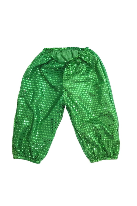 Women Sequins Belly Dance India Arabian Stage Performance Coins Harem Pants Trousers Green 160