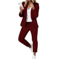 thumbnail image 1 of Wdgfv Women Suit Sets For Work 2061 Fall Two Piece Blazer Jacket and Pencil Pants Business Casual Office Formal Outfits, 1 of 6