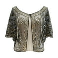 thumbnail image 1 of Wdgfv Women's 1920s Flapper Shawl,Sequin Beaded Shawls and Wraps for Evening Dresses/Party/Wedding/Formal/Harlem night, 1 of 2