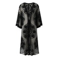 thumbnail image 1 of Wdgfv Women's Boho Tops Crochet Sweater Dolman Sleeve Beach Cover Up, 1 of 3