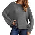 thumbnail image 1 of Wdgfv Women's Crewneck Sweater Pullover European Style Womens Solid Knit Pullover Sweater Long Sleeve Hollow Out Casual Comfortable Versatile, 1 of 5