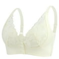 thumbnail image 1 of Wdgfv Women's Fashion Lace Front Closure Underwire Support Seamless Comfort Plus Size Bra with Adjustable Shoulder Straps Beige 38, 1 of 6