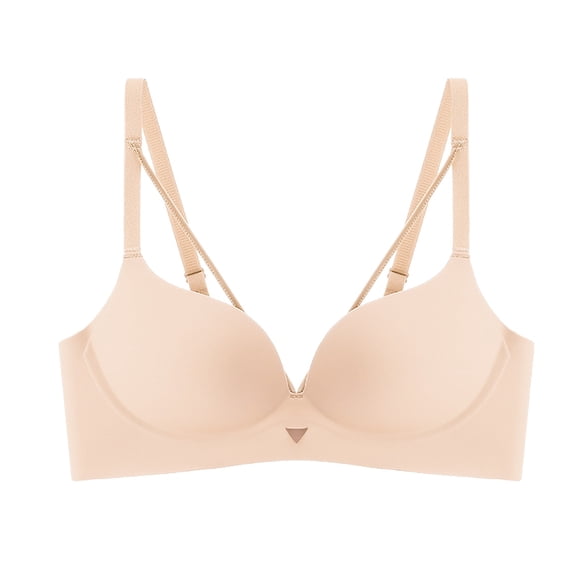 Wdgfv Women's French Style U-Shaped Back Summer Bra with 3/4 Steel Ring Support for a and Comfortable Fit Beige XXXL