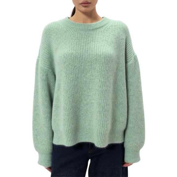 Wdgfv Women's Pullover Sweater Oversized Soft Knit Pullover Sweater for Women Cozy Crewneck Winter Fall Casual Wear Comfortable Loose Fit Fashionable