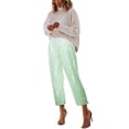 thumbnail image 1 of Wdgfv Women's Sequin Wide Leg Pants Fashion Sequins Elastic Waist Wide Leg Casual Pants with Comfortable Stretch Fabric Green One Size, 1 of 8