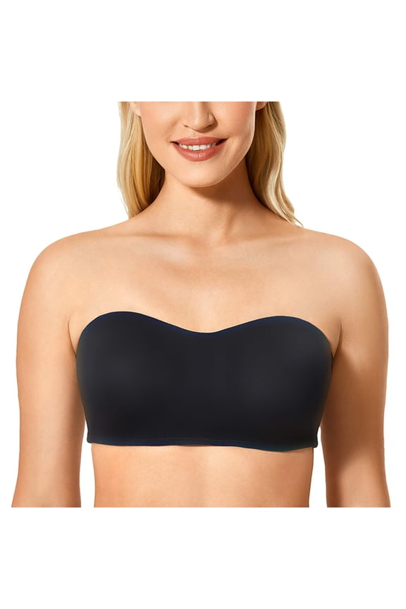 Women's Strapless Bra Minimizer Seamless Underwire Unlined Bandeau for Big Bust XL