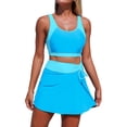 thumbnail image 1 of Wdgfv Women's Tankini Swimsuits Tummy Control Two Piece Bathing Suit Modest Swim Skirt Color Block Swim Suits 2026, 1 of 7