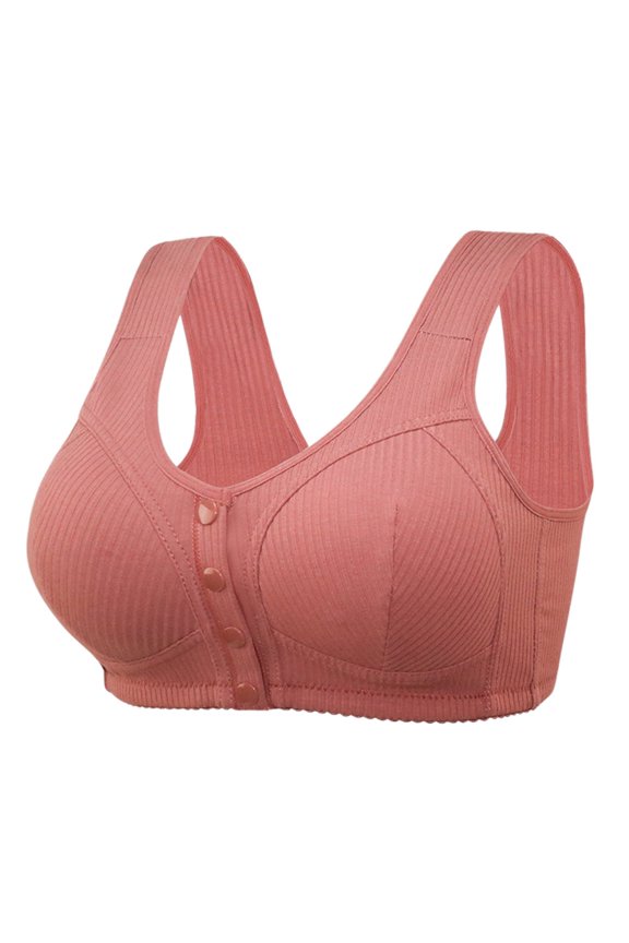 Womens Front Closure Adjustable Support Seamless Yoga Bra for Movement and Comfortable Sleep Wear