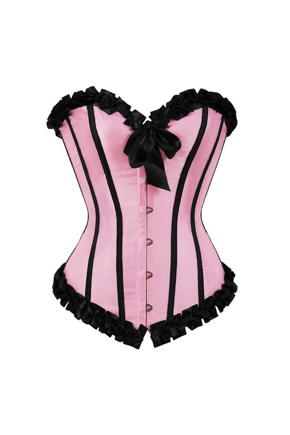 Womens Lacing Satin Bustiers and Corsets Top