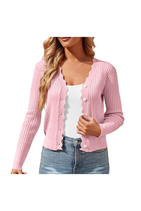 Womens Lightweight Button Down Cropped Cardigan Sweater Summer Crochet Tops Shrug for Dresses