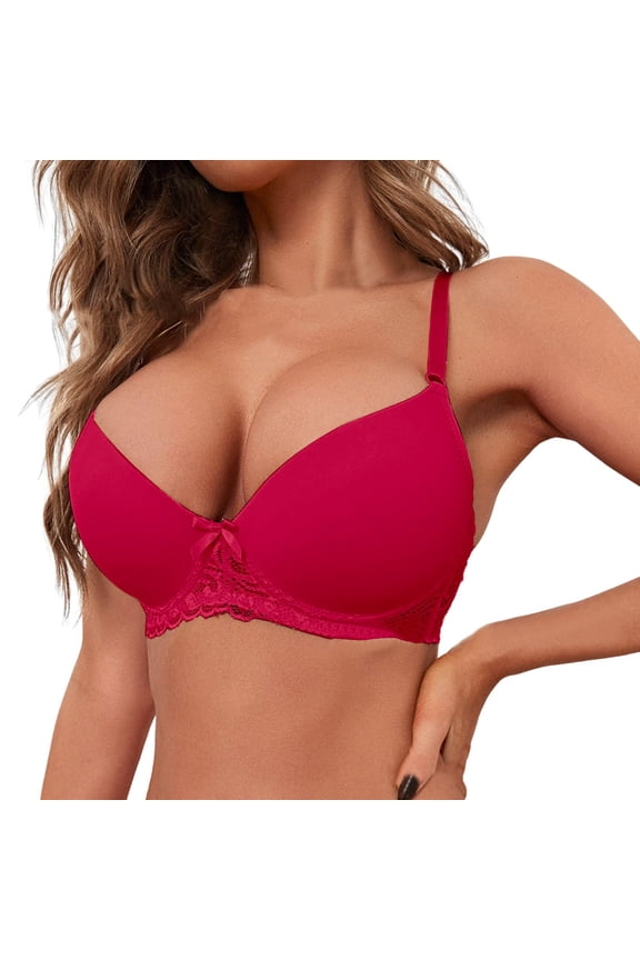 Womens Padded Underwire Bra, Full Coverage T-Shirt Bras for Women 34