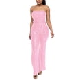 thumbnail image 1 of Wdgfv Womens Sequin Dress Sleeveless Strapless Sequin Jumpsuit for Evening Party Wear Pink L, 1 of 5