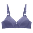 thumbnail image 1 of Wdgfv Womens Soild Color Wireless Sports Bra Seamless Push Up Comfort Adjustable Yoga Sleep Large Size Support, 1 of 4