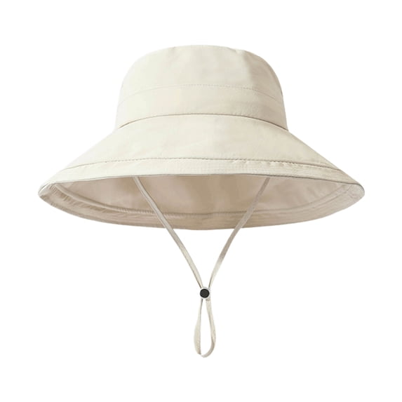 Wdgfv Womens Sun Hat Wide Brim with Ponytail Hole Waterproof Summer Packable Sunhat for Beach Fishing Hiking Gardening UPF 50+ Beige One Size