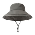 thumbnail image 1 of Wdgfv Womens Sun Hat Wide Brim with Ponytail Hole Waterproof Summer Packable Sunhat for Beach Fishing Hiking Gardening UPF 50+ Grey One Size, 1 of 5