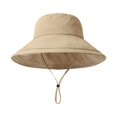 thumbnail image 1 of Wdgfv Womens Sun Hat Wide Brim with Ponytail Hole Waterproof Summer Packable Sunhat for Beach Fishing Hiking Gardening UPF 50+ Khaki One Size, 1 of 5