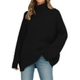 thumbnail image 1 of Wdgfv Wool Women's Pullover Sweater Winter Warm Knitted Turtleneck Pullover Sweater Soft Cozy Oversized Casual Top For Women Cold, 1 of 7