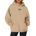 thumbnail image 1 of Wdgfv Zip Up Hoodie Women Women's Hoodies & Sweatshirts Fashion Casual Bow Print Pocket Hoodie for, 1 of 5
