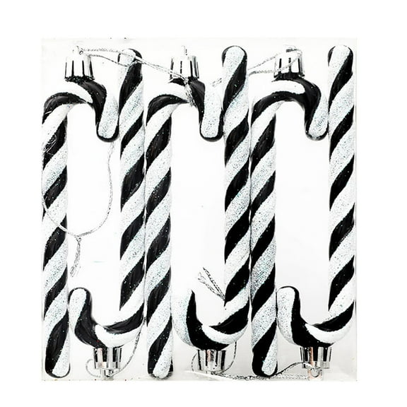 Wdhugt 6 Pcs Christmas Ball Ornaments Xmas Tree Decorations Red Finial Shatterproof Hanging Decoration Black Plastic Material Black