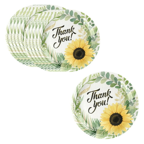 Wdhugt 7 Inch Thanksgiving Paper Plates 10 Pcs Version A For Dinner - Disposable Plates For Fall And Bbq Made Of Paper A