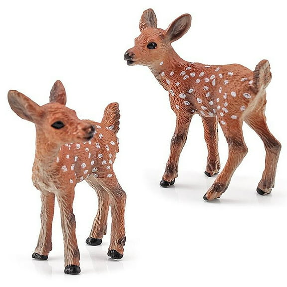 Wdhugt Animal Model Figure For Birthday Party Decoration Zoo Animal Toys For Kids Educational Play Set Red Deer 0.25 Oz