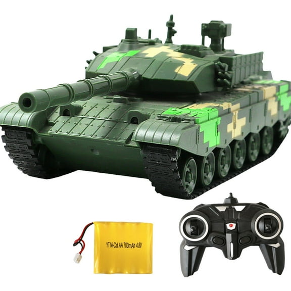 Wdhugt Army Green Large Remote Control Tank With Charging Function 25 Min Play Time Climb 45 Degree Slope Requires 2 Aa Batteries Not Included Army Green B
