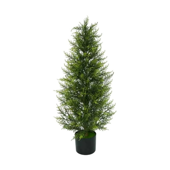 Wdhugt Artificial Christmas Tree 90Cm With Pot For Indoor Decoration Plastic Material Christmas Tree For Festive Season Home Decor D