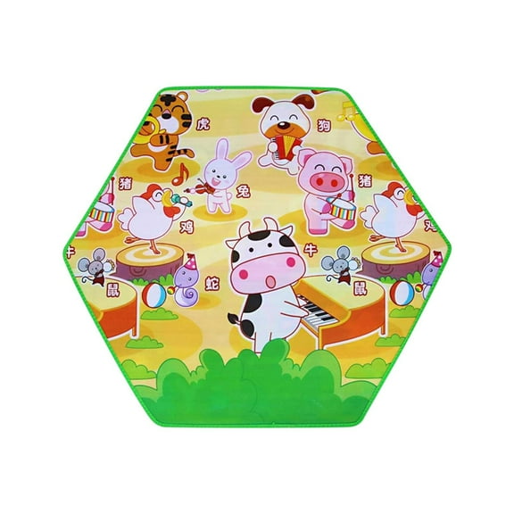Wdhugt Baby Crawling Mat Hexagonal Play Mat Eco Friendly Soft Floor Mat For Infants Non Slip Shockproof Mat 110Cm Size Plastic Material