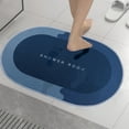 thumbnail image 1 of Wdhugt Bath Mat-Bathroom Mat Bathroom Rug Absorbent Non Slip Quick Dry Stain Resistant Bath Mat Rug for Bathroom Floor Bathmat-Easy Care Shower Rug for Outside Bathtub Shower Room 15"x23" Blue, 1 of 7