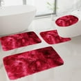 thumbnail image 1 of Wdhugt Bathroom Rugs Sets 4 Piece Bath Rug + Contour Mat + Toilet Seat Cover + Shower Rug Super Soft Microfiber Water Absorbent And Non Slip Bathroom Rugs Mixed Colors Bath Mats 24X16 In, 1 of 7