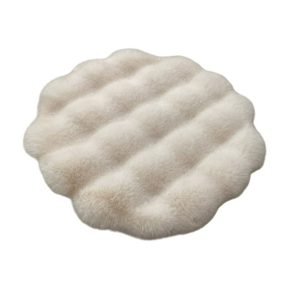 Wdhugt Beige 30X30 Cm Round Washable Pet Mat Warm Pet Bed Pad For Dogs And Cats High Tech Fiber Cloth Material Portable And Foldable Beige